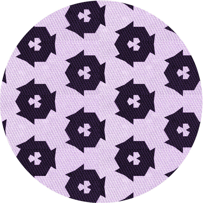 Square Patterned Blossom Pink Rug, pat548pur