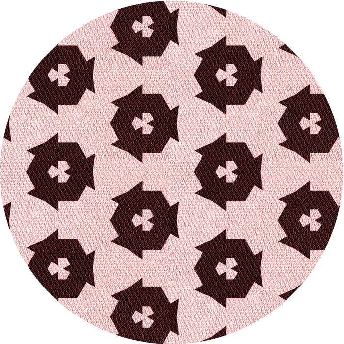 Square Patterned Pink Rug, pat548rd