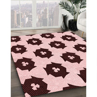 Patterned Pink Rug, pat548rd