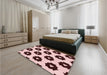 Patterned Pink Rug in a Bedroom, pat548rd