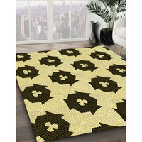 Patterned Bakers Brown Rug, pat548yw