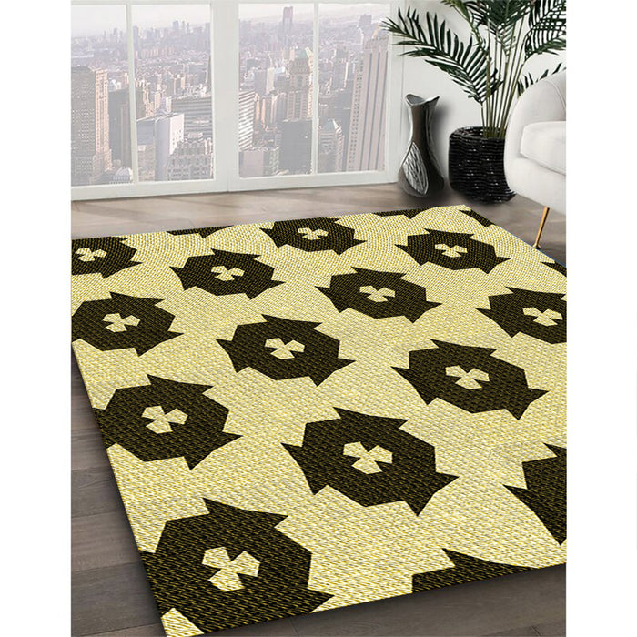 Patterned Bakers Brown Rug in Family Room, pat548yw