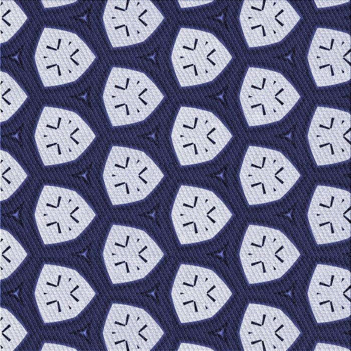 Round Patterned Blue Rug, pat549blu