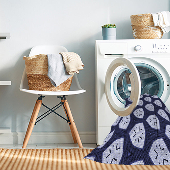 Machine Washable Transitional Blue Rug in a Washing Machine, wshpat549blu