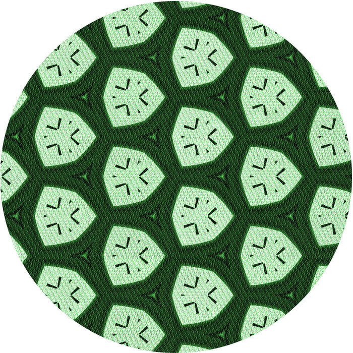 Square Patterned Deep Emerald Green Rug, pat549grn