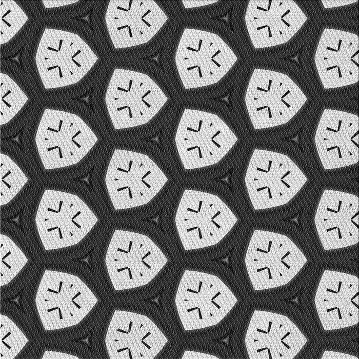 Round Patterned Charcoal Black Rug, pat549gry