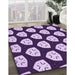 Machine Washable Transitional Mauve Purple Rug in a Family Room, wshpat549pur