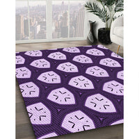 Patterned Mauve Purple Rug, pat549pur