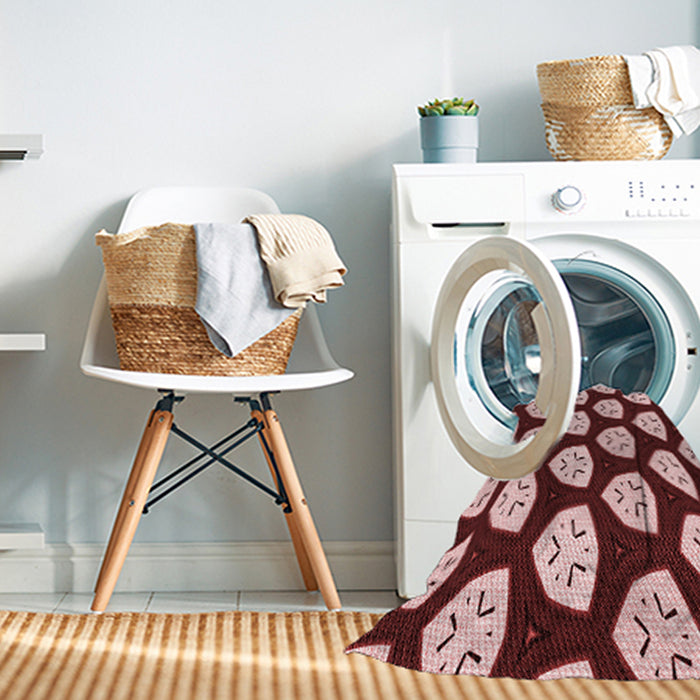 Machine Washable Transitional Pastel Pink Rug in a Washing Machine, wshpat549rd