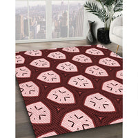 Patterned Pastel Pink Rug, pat549rd