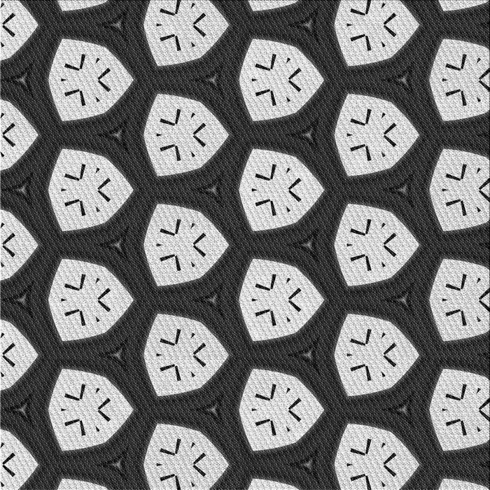 Square Patterned Charcoal Black Novelty Rug, pat549