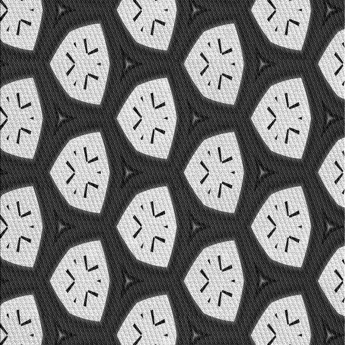 Patterned Charcoal Black Novelty Rug, pat549