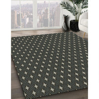 Patterned Mid Gray Novelty Rug, pat54