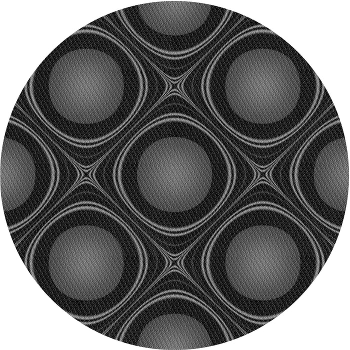 Square Patterned Ash Gray Rug, pat55gry