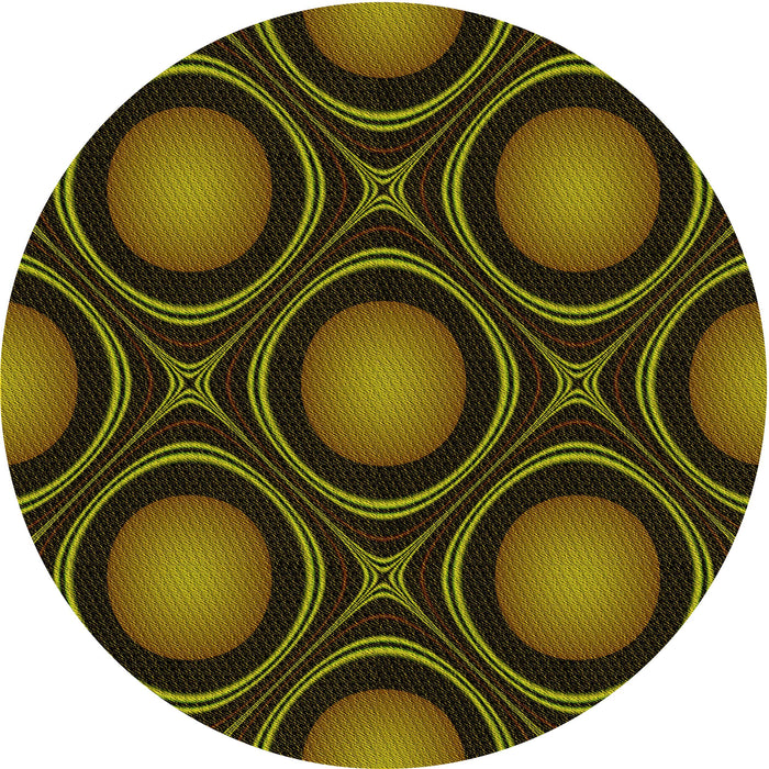 Square Patterned Black Brown Rug, pat55yw