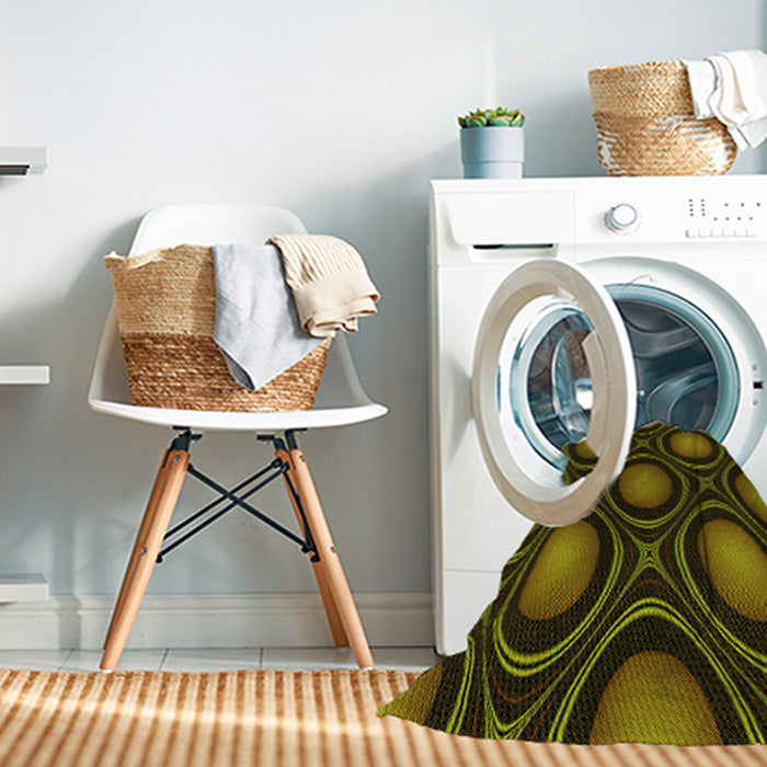 Machine Washable Transitional Black Brown Rug in a Washing Machine, wshpat55yw