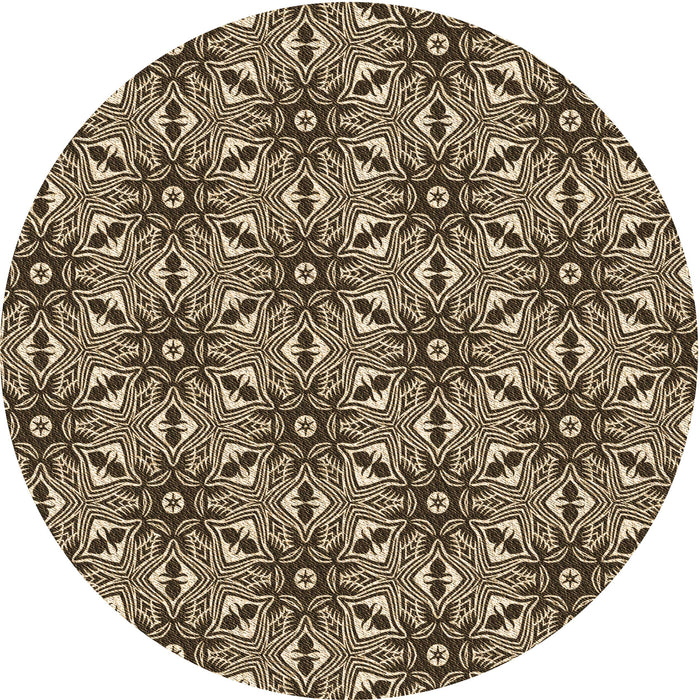 Square Patterned Brown Sugar Brown Rug, pat550brn