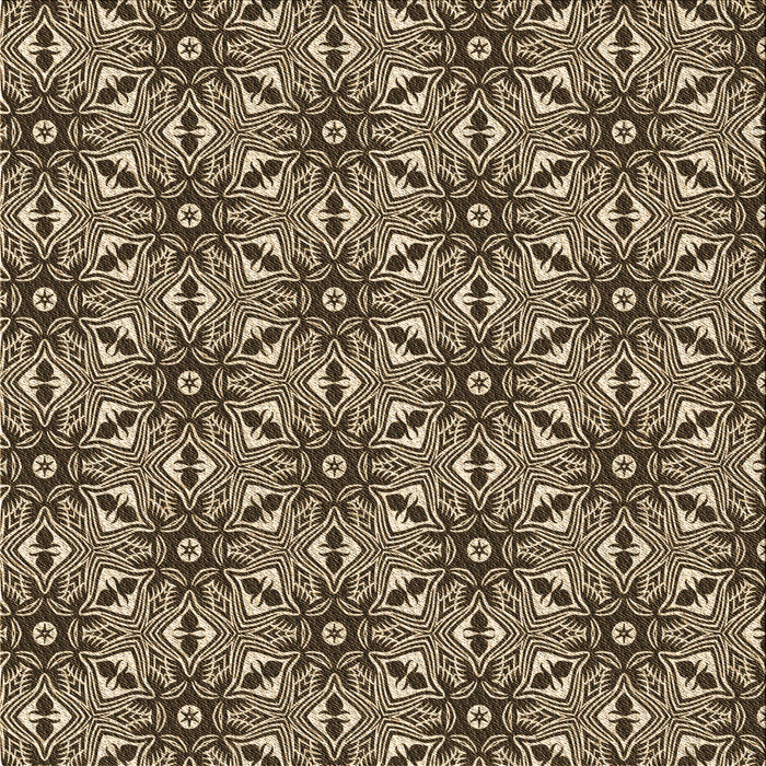 Round Patterned Brown Sugar Brown Rug, pat550brn