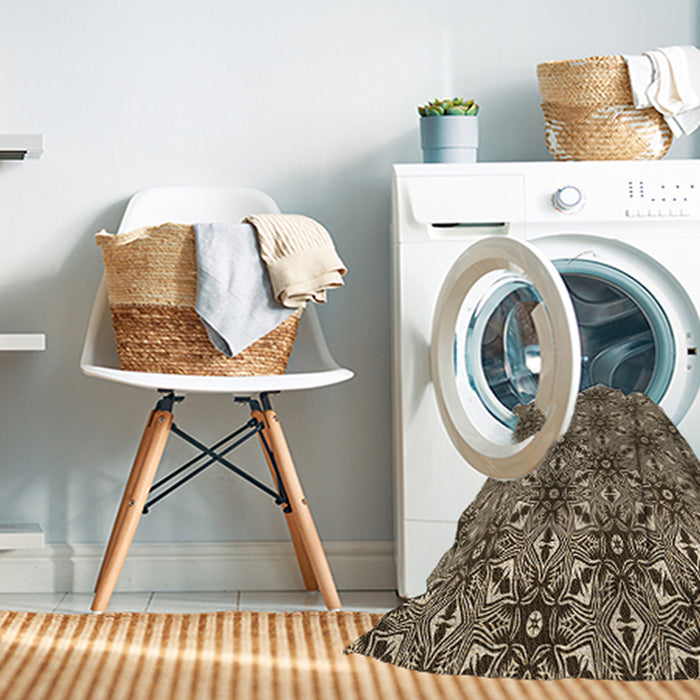 Machine Washable Transitional Brown Sugar Brown Rug in a Washing Machine, wshpat550brn