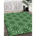 Machine Washable Transitional Deep Emerald Green Rug in a Family Room, wshpat550grn