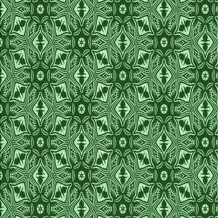 Patterned Deep Emerald Green Rug, pat550grn