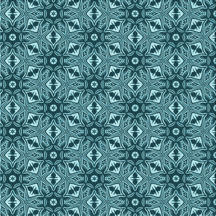 Round Machine Washable Transitional Deep-Sea Blue Rug, wshpat550lblu