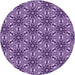 Square Patterned Purple Rug, pat550pur