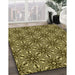 Machine Washable Transitional Golden Brown Yellow Rug in a Family Room, wshpat550yw