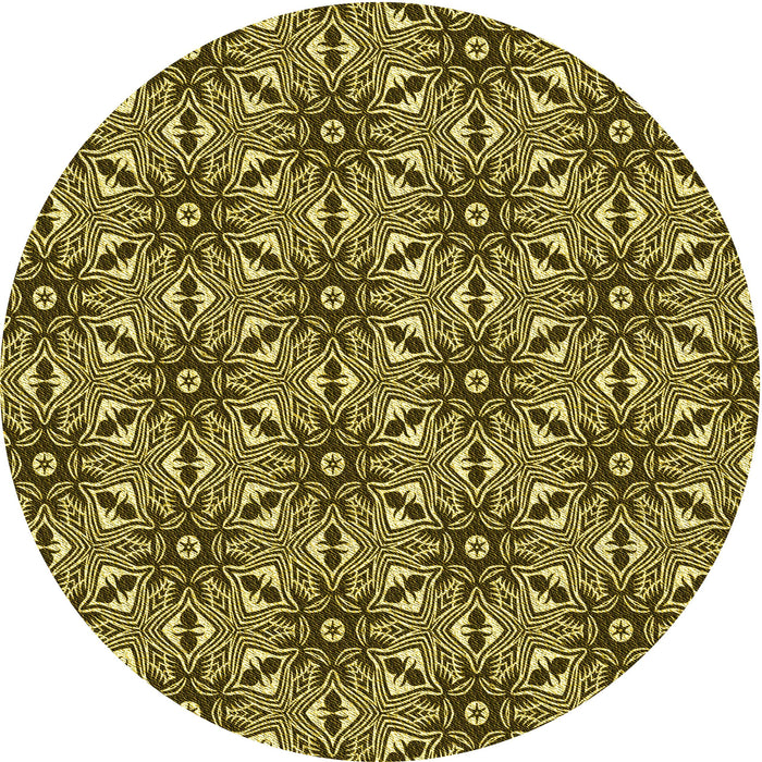 Square Machine Washable Transitional Golden Brown Yellow Rug in a Living Room, wshpat550yw