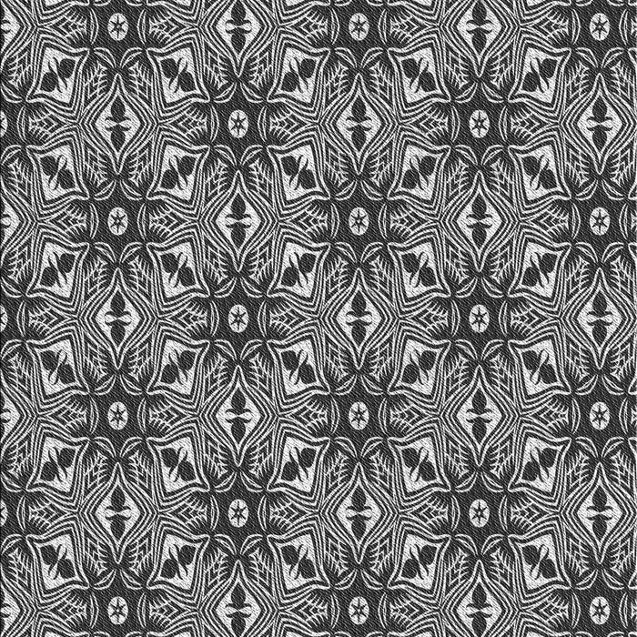 Patterned Charcoal Black Novelty Rug, pat550