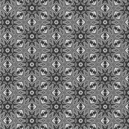 Square Patterned Charcoal Black Novelty Rug, pat550