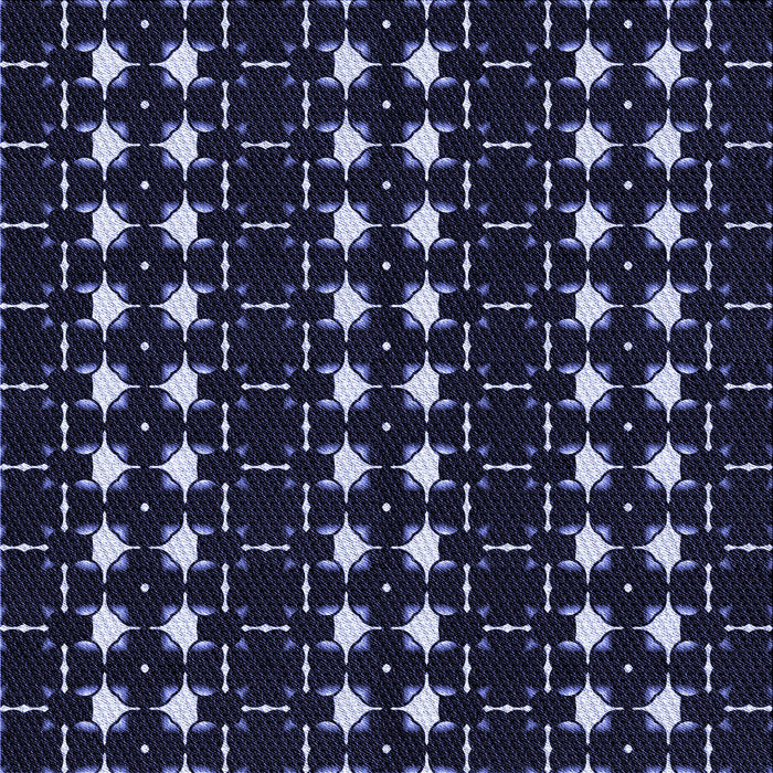 Round Patterned Night Blue Rug, pat551blu