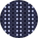 Square Patterned Night Blue Rug, pat551blu