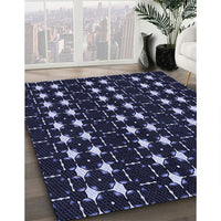 Patterned Night Blue Rug, pat551blu