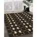 Machine Washable Transitional Black Rug in a Family Room, wshpat551brn