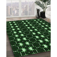 Patterned Black Rug, pat551grn