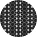 Square Patterned Black Rug, pat551gry