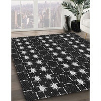 Patterned Black Rug, pat551gry