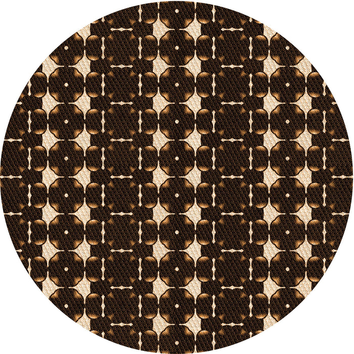 Square Patterned Light Brown Rug, pat551org