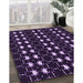 Machine Washable Transitional Deep Purple Rug in a Family Room, wshpat551pur
