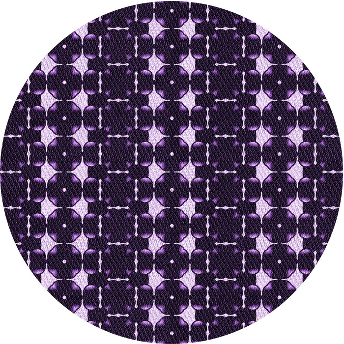 Square Patterned Deep Purple Rug, pat551pur