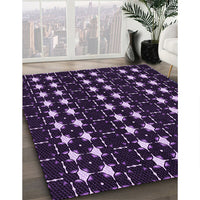 Patterned Deep Purple Rug, pat551pur