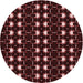 Square Patterned Chocolate Brown Rug, pat551rd