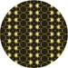 Square Patterned Black Rug, pat551yw