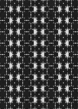 Patterned Black Novelty Rug, pat551