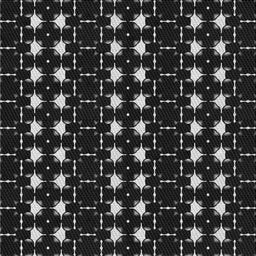 Square Patterned Black Novelty Rug, pat551