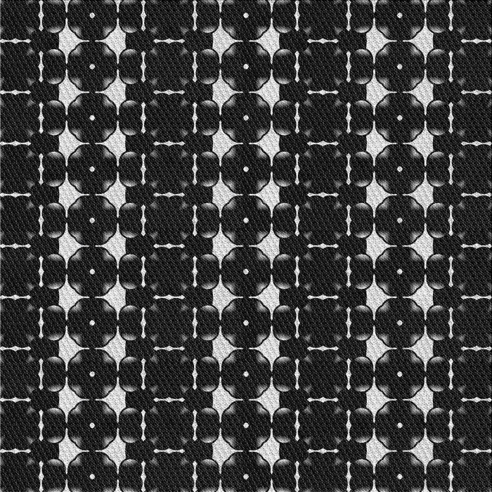 Square Patterned Black Novelty Rug, pat551