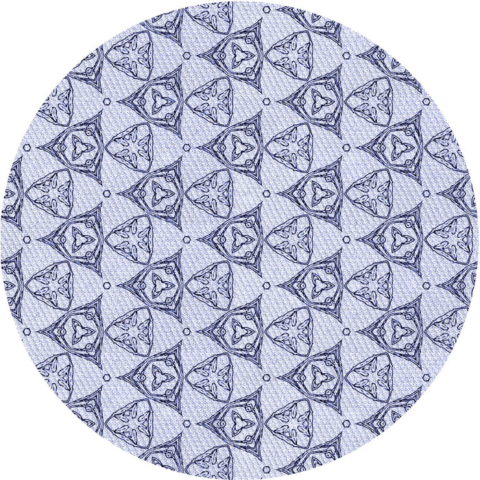 Square Machine Washable Transitional Lavender Blue Rug in a Living Room, wshpat552blu