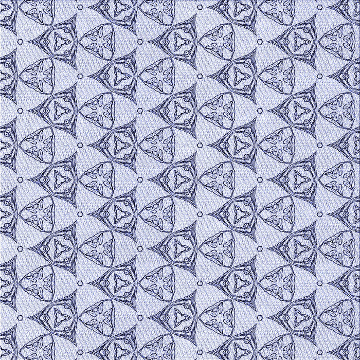 Round Patterned Lavender Blue Rug, pat552blu