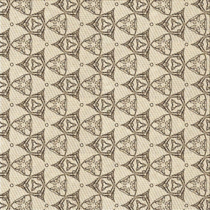 Round Machine Washable Transitional Vanilla Gold Rug, wshpat552brn